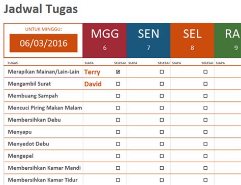 Cara Membuat Jadwal Harian Dengan Excel Hongkoong