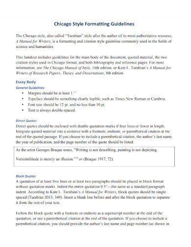 Chicago Style Paper 7 Examples How To Write Pdf