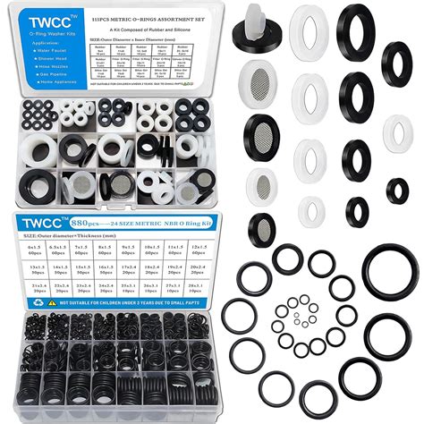 Twcc Pcs Size Plumbing Rubber Washers And Pcs Size O Rings