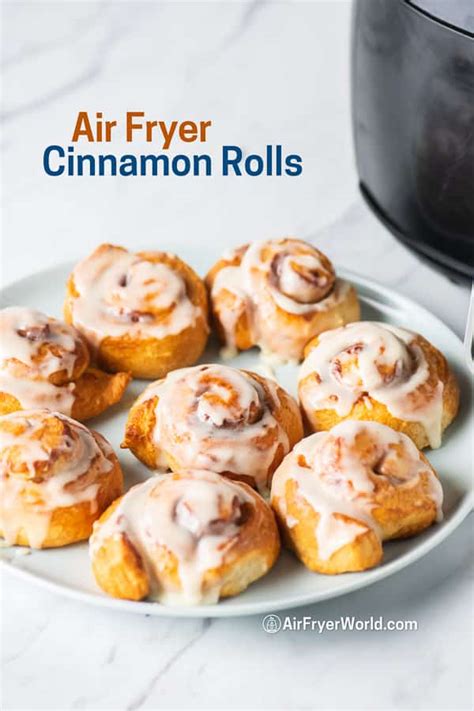 Air Fryer Cinnamon Rolls in 15 minutes QUICK EASY | Air Fryer World