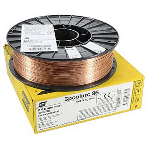 Esab Mig Welding Wire Mild Steel Er70s 6 H4 0035 In 44 Lb Fiber Spool Spoolarc 86