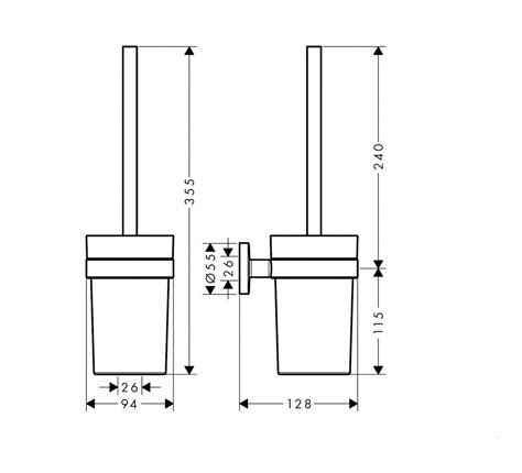 Hansgrohe Logis Universal 41722000 Ершик для унитаза хром матовое