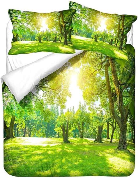 Parure De Lit Adulte 2 Personnes 3D Jungle Arbuste Forêt Housse De