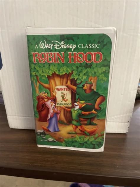 ROBIN HOOD Walt Disney Masterpiece Collection VHS Video Tape Black