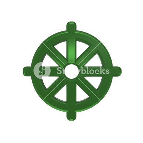 Green Buddhism Symbol. Royalty-Free Stock Image - Storyblocks
