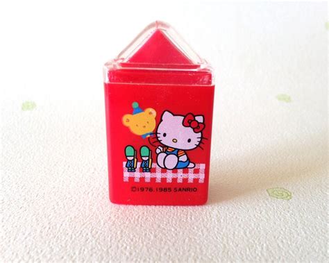 Vintage Hello Kitty Eraser Red Cased Rubber Sanrio Japan 80s