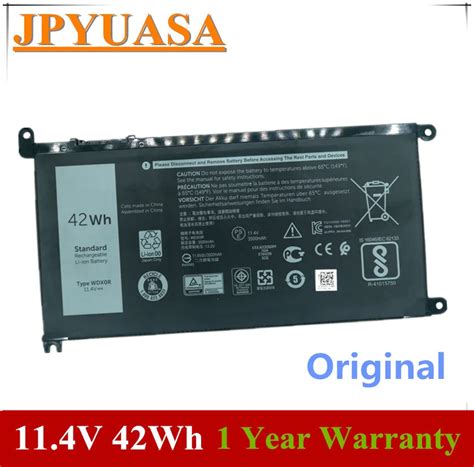 7XINbox 11 4V 42Wh Original WDX0R WDXOR 3CRH3 T2JX4 Laptop Battery For