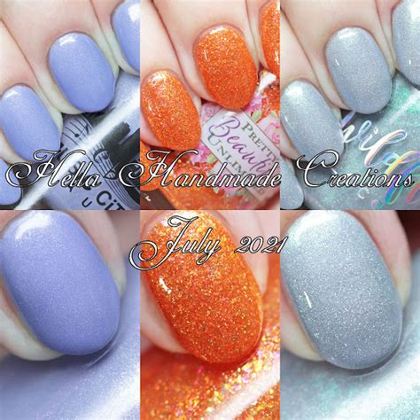 The Polished Hippy Hella Handmade Creations July Swatches And Review