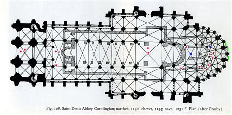 Gothic Architecture Plan Of The St Denis Abbey Paris St Denis