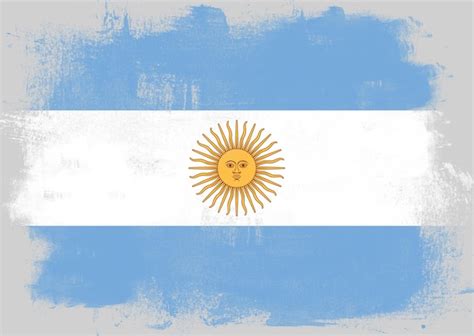 Bandera De Argentina Pintada A Pincel Foto Premium