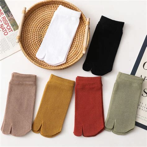 Cheap Fashion Women Japanese Unisex Cotton Sandal Hosiery Two Toe Socks