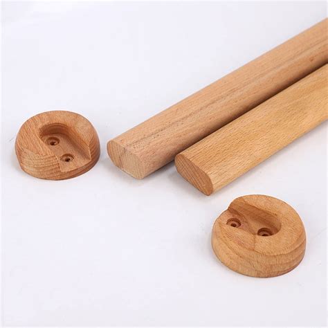 Buy Gqqg Wooden Oval Closet Rod For Hanging Clothes Heavy Duty Closet