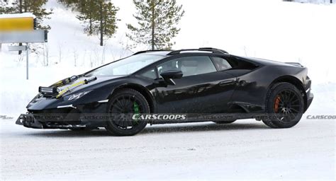 Lamborghini Spied Testing Hurac N Sterrato Jacked Up Super Off Roader