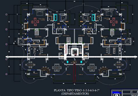 Apartment Building 7 Levels 2D DWG Design Plan For AutoCAD Designs CAD