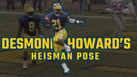 Desmond Howards Full Touchdown And Heisman Celebration Youtube