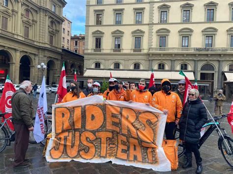 Just Eat Sciopero Dei Rider Con Presidio A Firenze Cgil Firenze