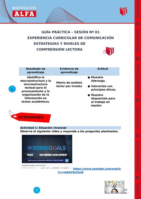 GUÍA Práctica S1 Programa ALFA 2022 1 GUÍA PRÁCTICA SESIÓN Nº 01