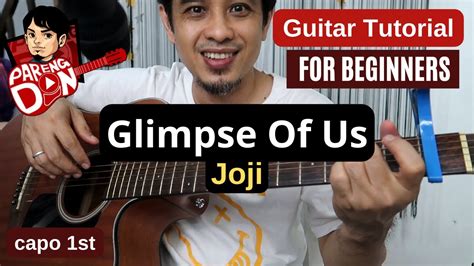 Glimpse Of Us (Joji) chords guitar tutorial for beginners – capo on 1st ...