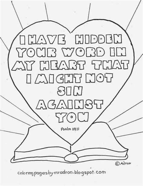 Free Printable Psalm 119 11 Coloring Page Homeschool Giveaways