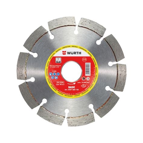 Disque diamant BASIC segmenté pour chantier pour Professionnels WURTH