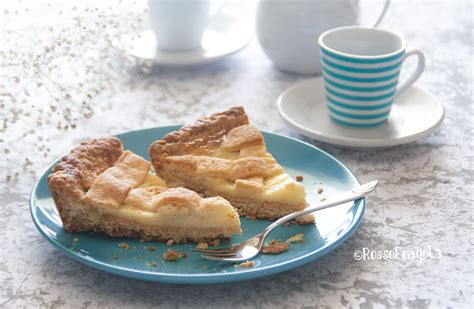 Crostata Con Crema Pasticcera E Marmellata Rosso Fragola