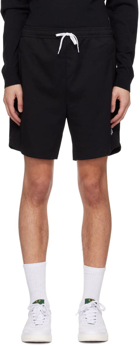 Black Tricot Shorts By Fred Perry On Sale