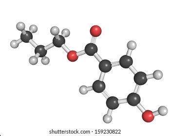 Chemical Structure Propylparaben Preservative Molecule Propylparaben ...