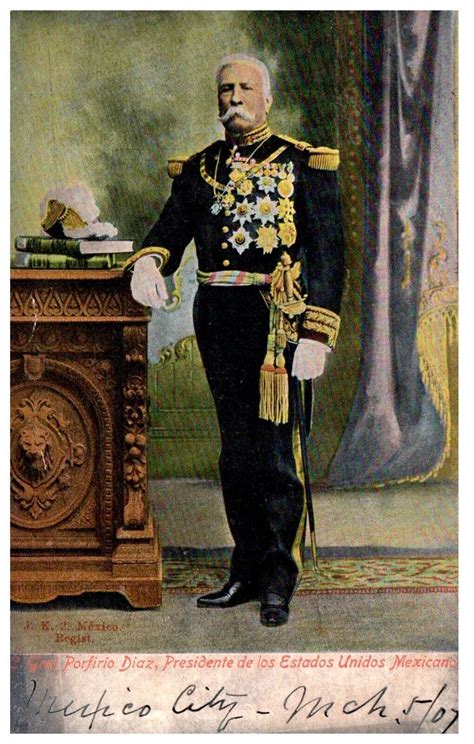 C Gral Porfirio Diaz President Mexico United Mexican States Postcard 1907 | #4661770580