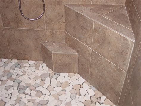 Pebble Shower Floors For Tiled Showers How To Install Small Rocks