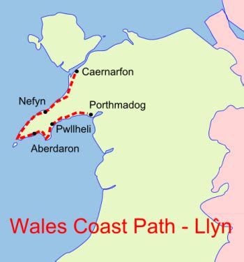 llyn_map - Wales Walking Holidays