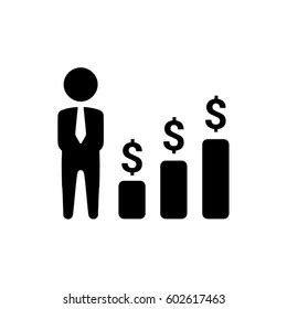 Financial Growth Icon Stock Vector Royalty Free 608769734 Shutterstock