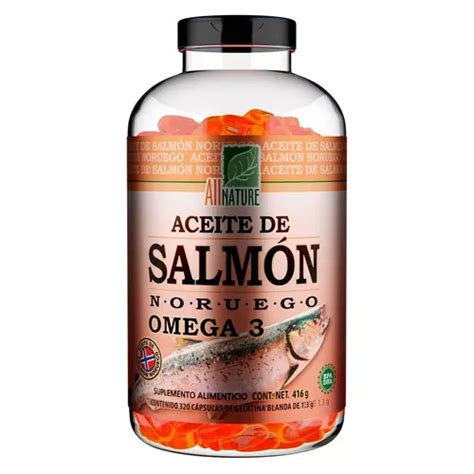 Aceite De Salmon Noruego Omega All Nature C Psulas Sabor Sin Sabor