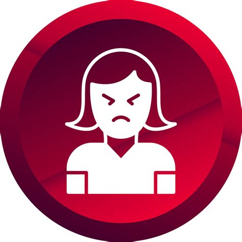 Anger Glyph Button Icon 47503435 Vector Art At Vecteezy