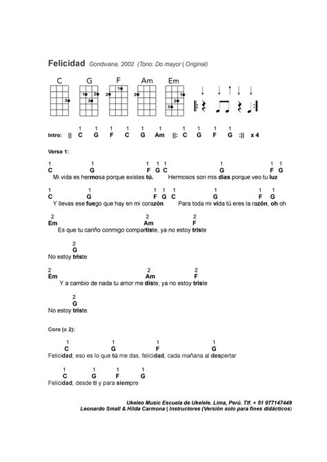 Felicidad Gondwana En C Felicidad Gondwana 2002 Tono Do Mayor Original 1 1 1 1 1 1 1 1