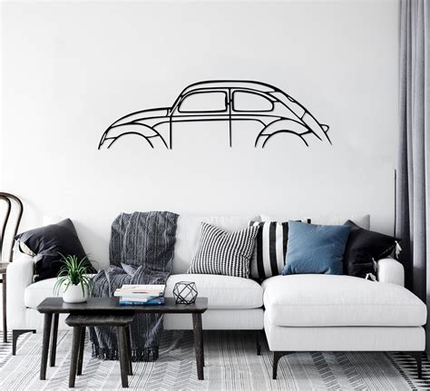 Volkswagen Beetle Metal Wall Art Beetle Silhouette Vosvos Wall Decor