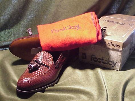 New Footjoy Brown Eidechsenleder Lizard Tassel Loafer Circa 1970