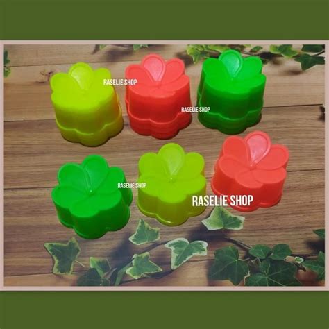 Jual Cetakan Plastik Set 12pcs Jasmin Puding Agar Bolu Kukus Lapis