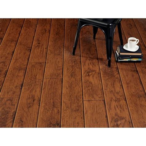 Carolina Hickory Hand Scraped Luxury Vinyl Plank 42mm 100344274