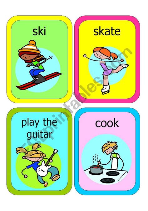 Action Picture Flashcards Esl Worksheet By Jecika