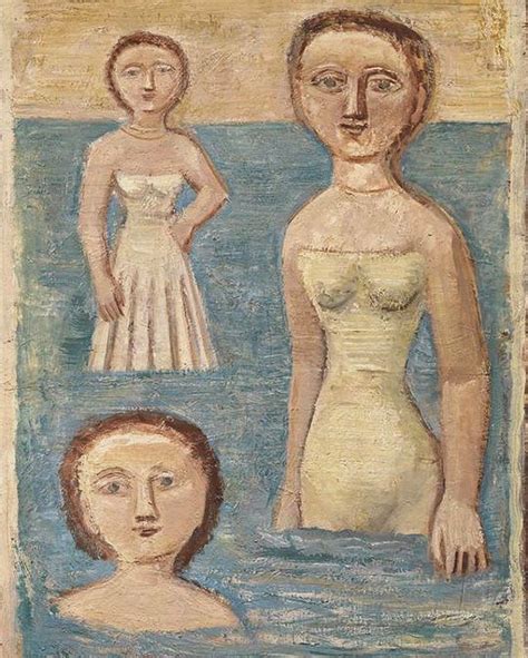 Massimo Campigli Bagnanti Bathers Oil On Canvas X