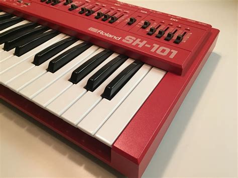 Matrixsynth Red Roland Sh 101 Keyboard Synthesizer