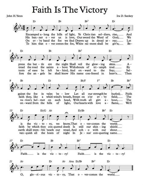 Victory In Jesus Lyrics Hymn Printable Pdf