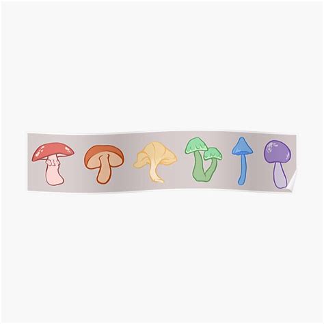 Lgbt Pride Mushrooms Poster For Sale By Rebrandingart Redbubble