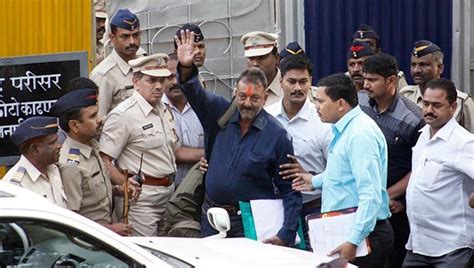 PIX: Sanjay Dutt walks out of Pune's Yerwada jail - Rediff.com movies