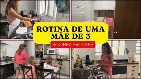 Rotina 3 Filhos Mãe de 3 Sozinha em Casa as Crianças Rotina