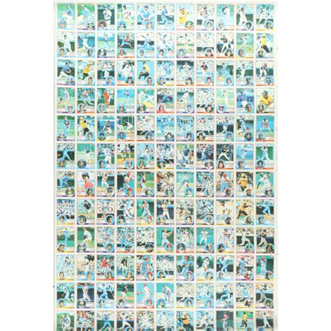 Topps Uncut Baseball Card Sheet Of Cards Pristine Auction