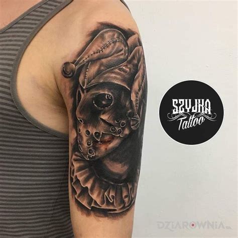 Tatuaż stańczyk i jason z piątku 13 ego Autor Szyjka Tattoo Studio