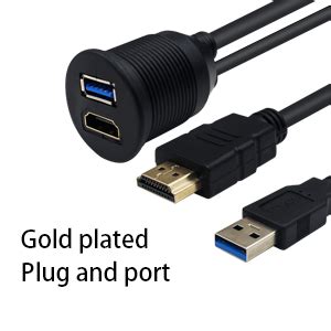 Duttek Usb Hdmi Panel Flush Mount Kabel M Ft Usb Hdmi