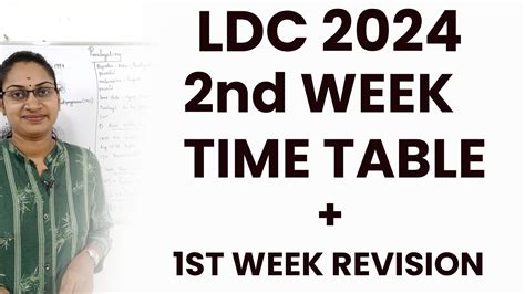 Ldc Nd Week Time Table St Week Revision Ldc Free Classes