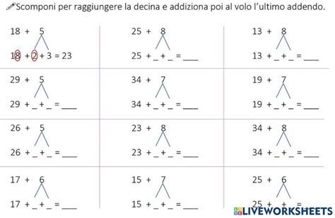 Tappa Alla Decina Interactive Worksheet